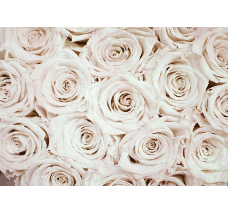 White window blind with elegant pink flower design - TenStickers