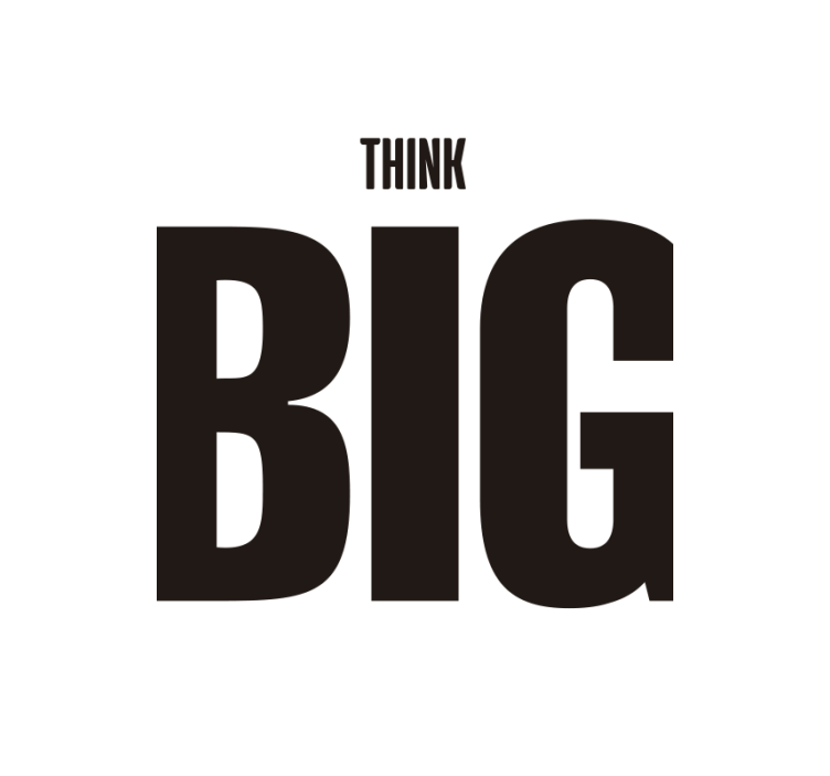 Living room blind think big - TenStickers