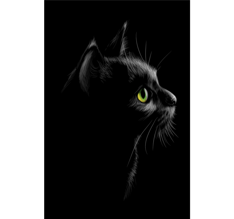 Living room blind green cat eyes - TenStickers