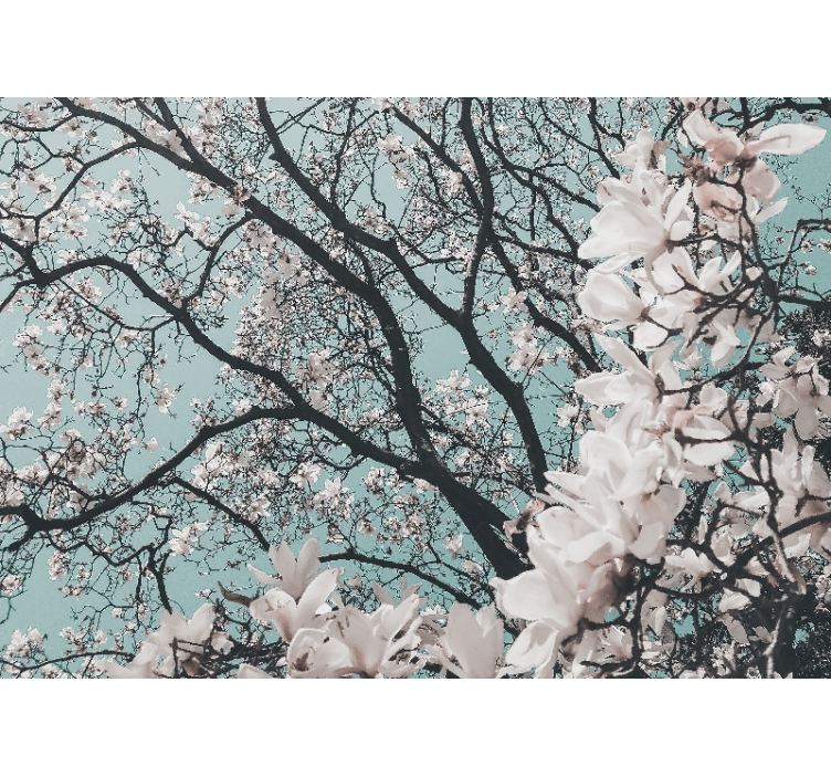 Living room blind elegant style cherry blossom design - TenStickers