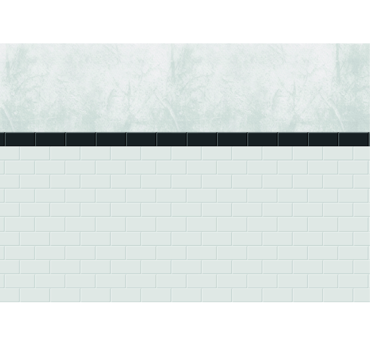 White window blind white tile design - TenStickers