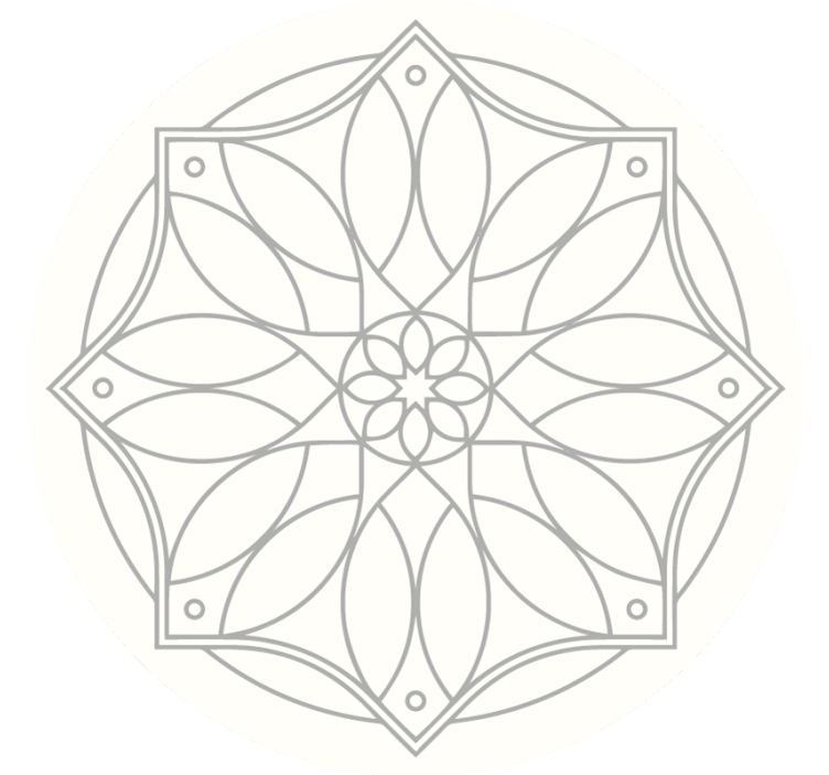 White window blind with mandala pattern design - TenStickers