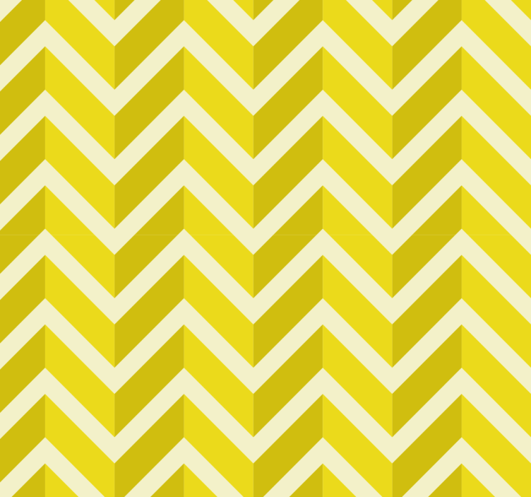 Blind yellow geometric arrow pattern - TenStickers