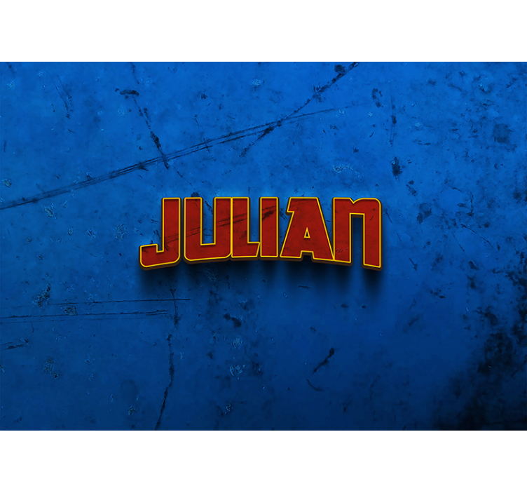 Blind blue superhero wall art with name - TenStickers