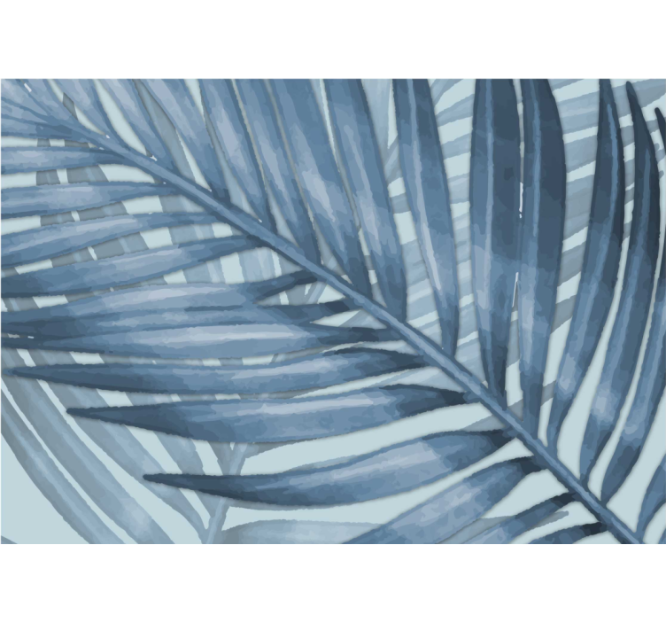 Blind blue tropical leaf print - TenStickers