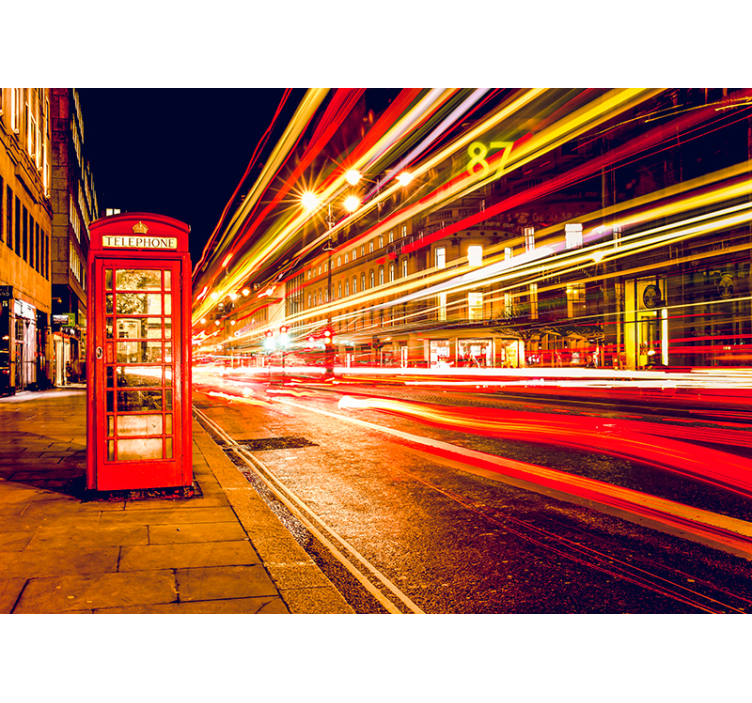 Red blind iconic london night - TenStickers
