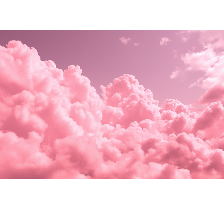 Blind pink soft cotton candy clouds - TenStickers