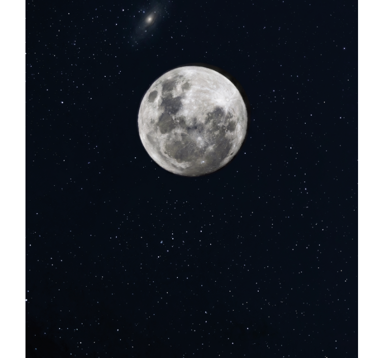Living room blind grey moon in outer space - TenStickers