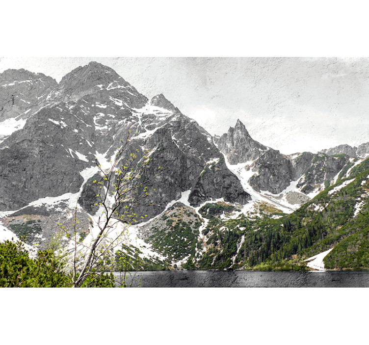 Living room blind zakopane mountain style - TenStickers
