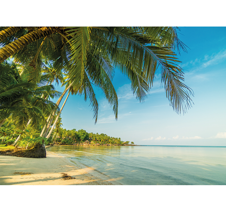 Living room blind peaceful paradise by the sea - TenStickers