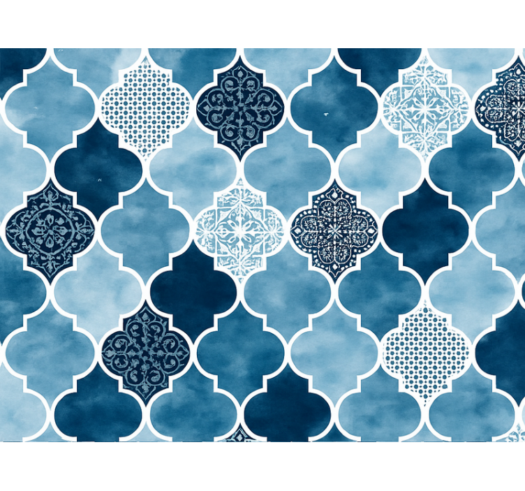Blind blue watercolor moroccan - TenStickers