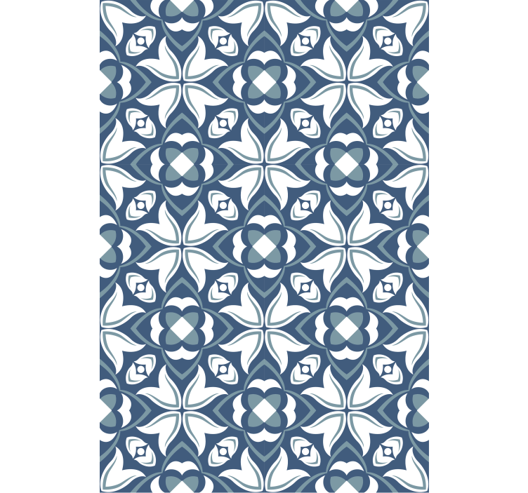 Blind blue elegant floral accents - TenStickers