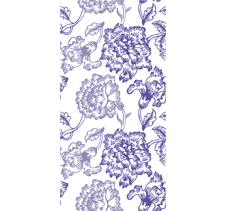 Blind blue elegant floral designs - TenStickers