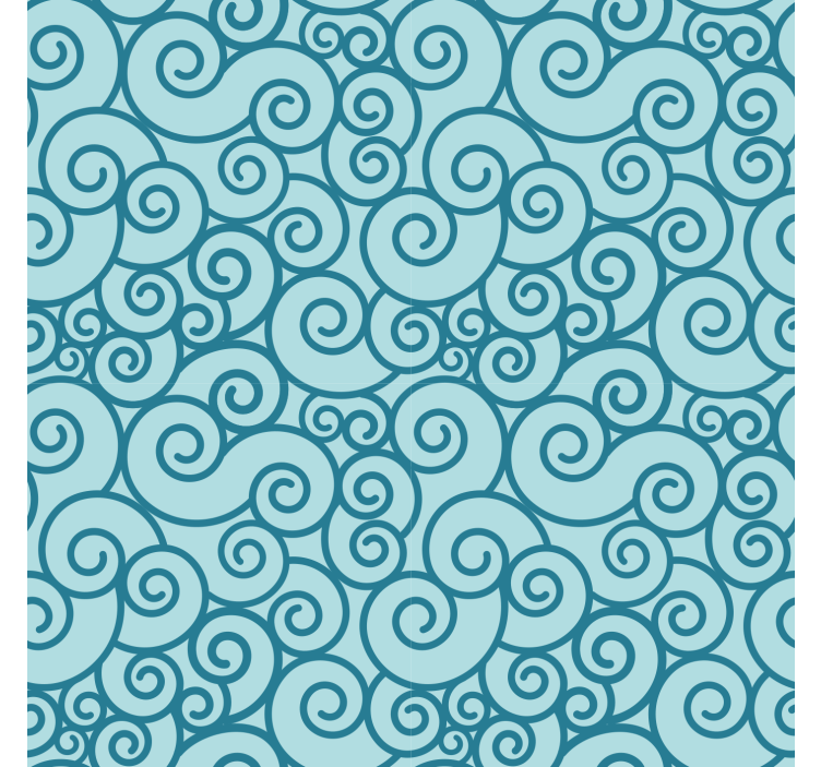 Blind blue swirly pattern design - TenStickers