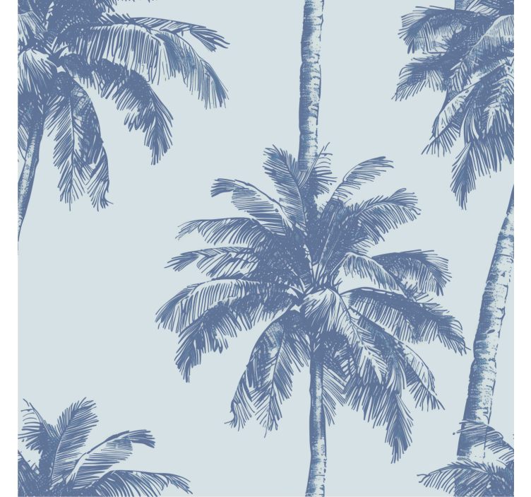 Blind blue palm leaf design - TenStickers