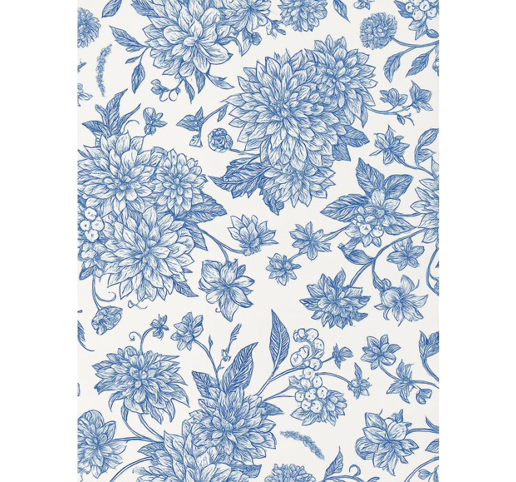 Blind blue blue dahlia floral design - TenStickers
