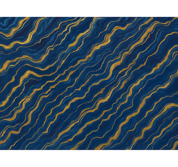 Blind blue blue and gold marble - TenStickers