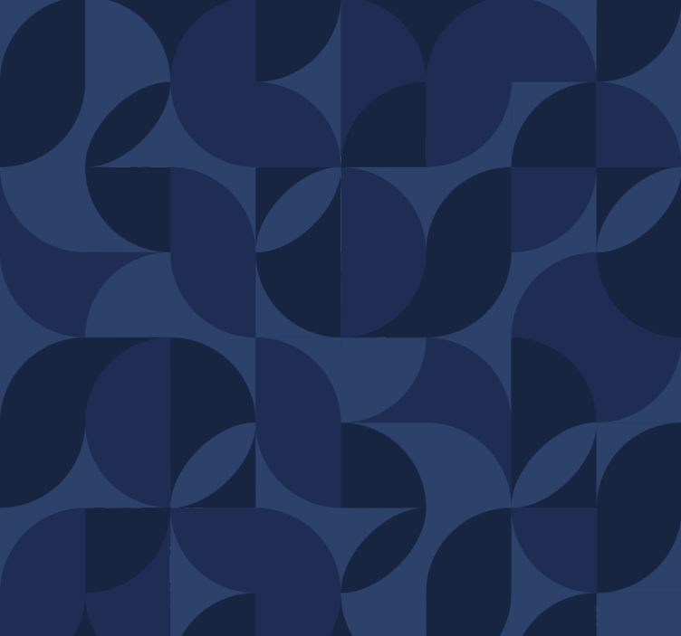 Blind blue retro geometric design - TenStickers