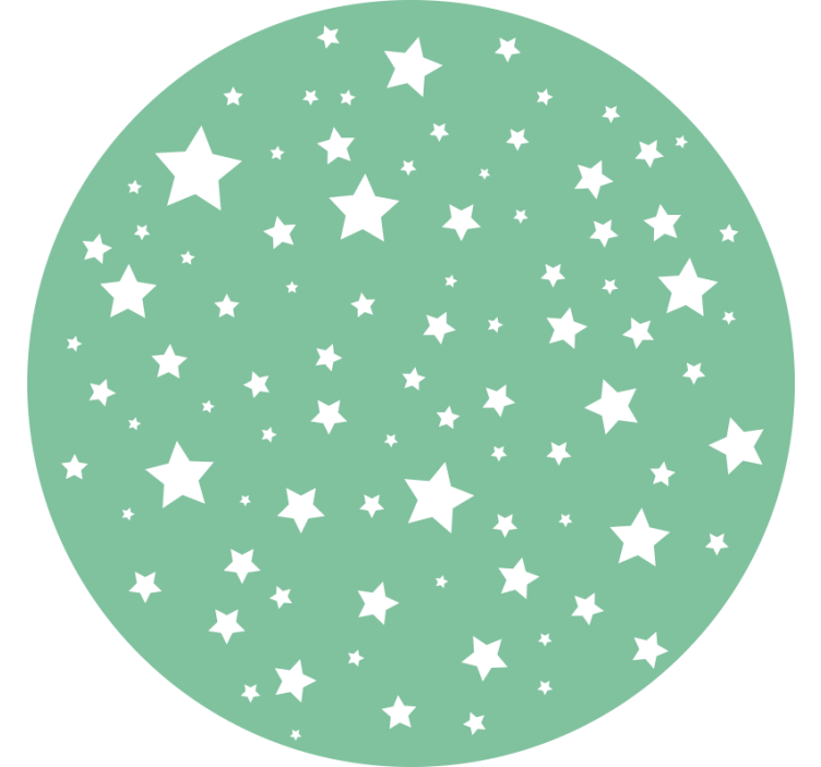 Blind green green stars round - TenStickers