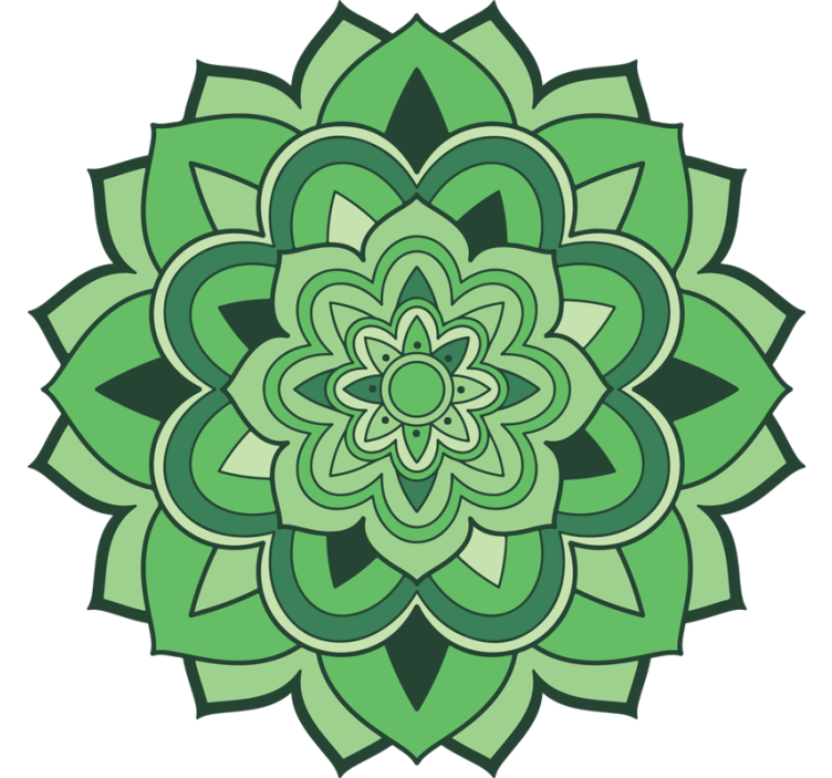 Blind green green mandala - TenStickers