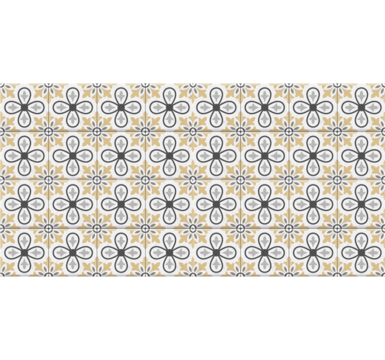Blind beige vintage kitchen tiles - TenStickers