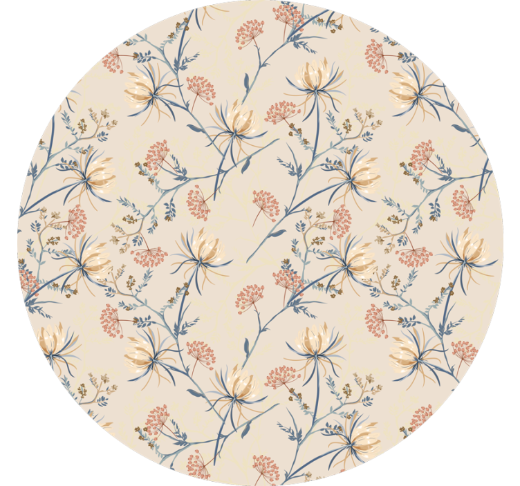 Blind beige botanical bloom texture - TenStickers