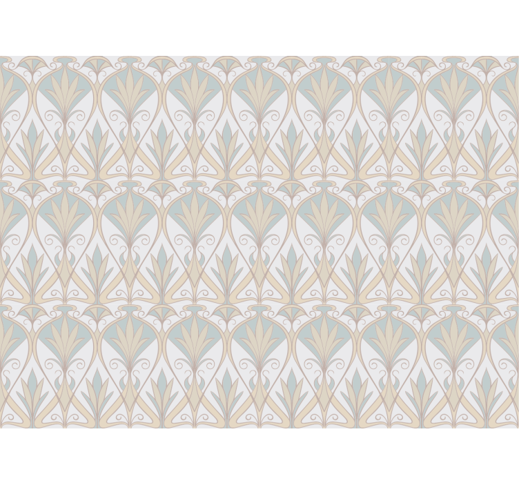 Blind beige botanical retro floral design - TenStickers