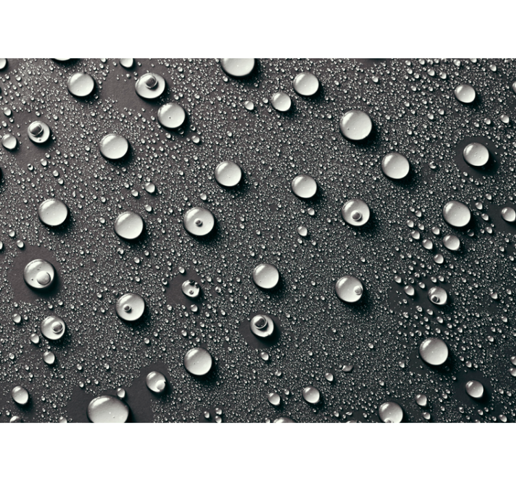Blind grey wall mural gray bathroom background with bubbles - TenStickers