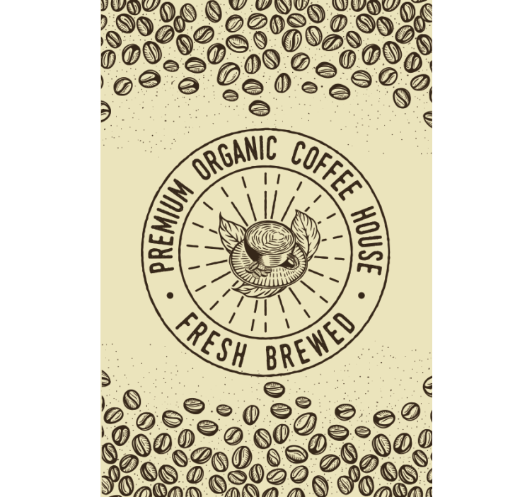 Premium Organic Coffee House kitchen roller blind - TenStickers