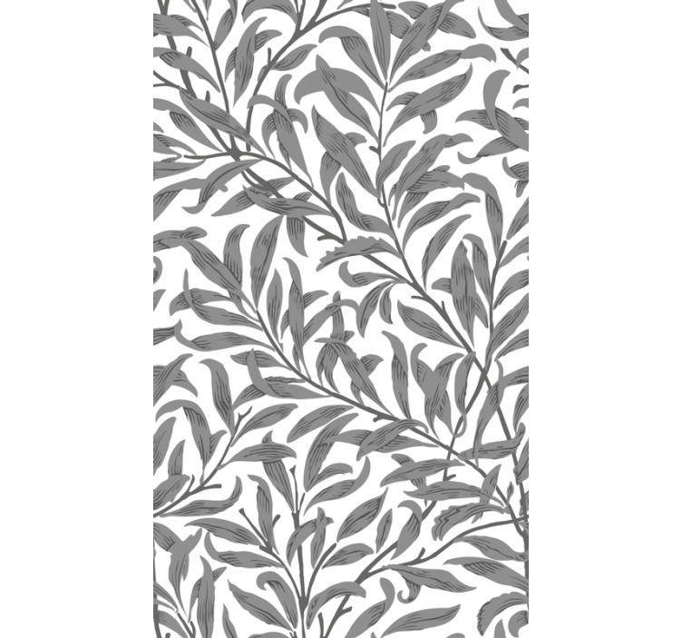 Floral roller blind Grey Botanical Motif - TenStickers