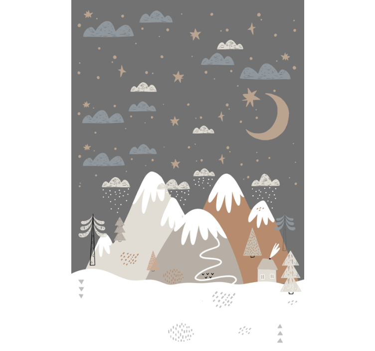 Mountains nordic kids roller blind - TenStickers