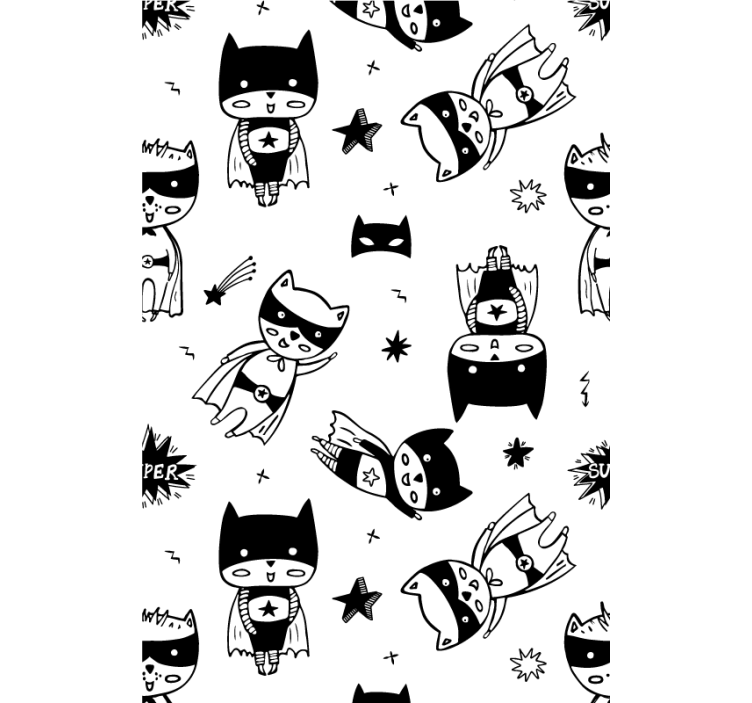 Superhero Cartoon Sketch blind children - TenStickers