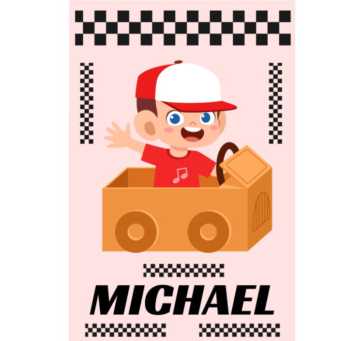 Animated Racing Adventure customised roller blind - TenStickers