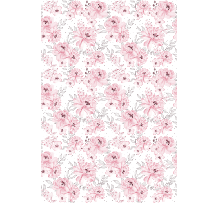 Pink Floral Pattern blind flowers and plants - TenStickers