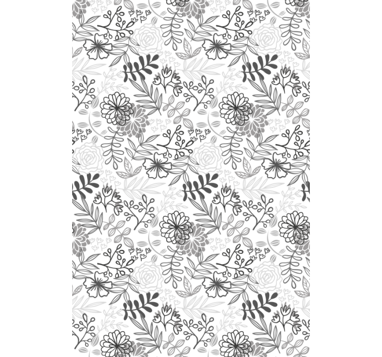 Grey  kitchen blind flower pattern - TenStickers