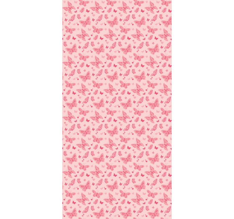 Pink butterflies kids roller blind - TenStickers