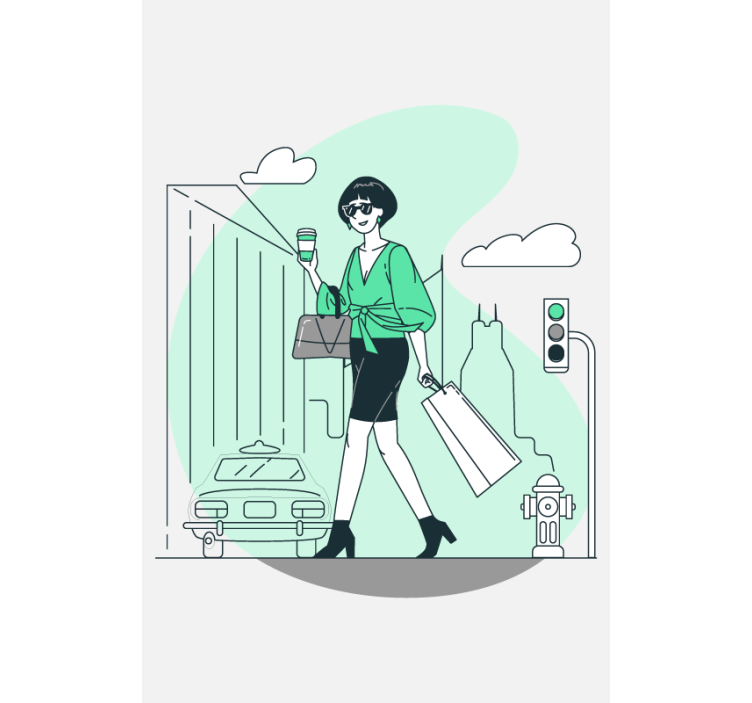 Stylish City Life text blind - TenStickers