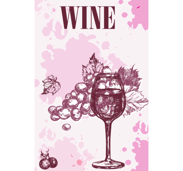 Wine glasses Fun dining room blind - TenStickers