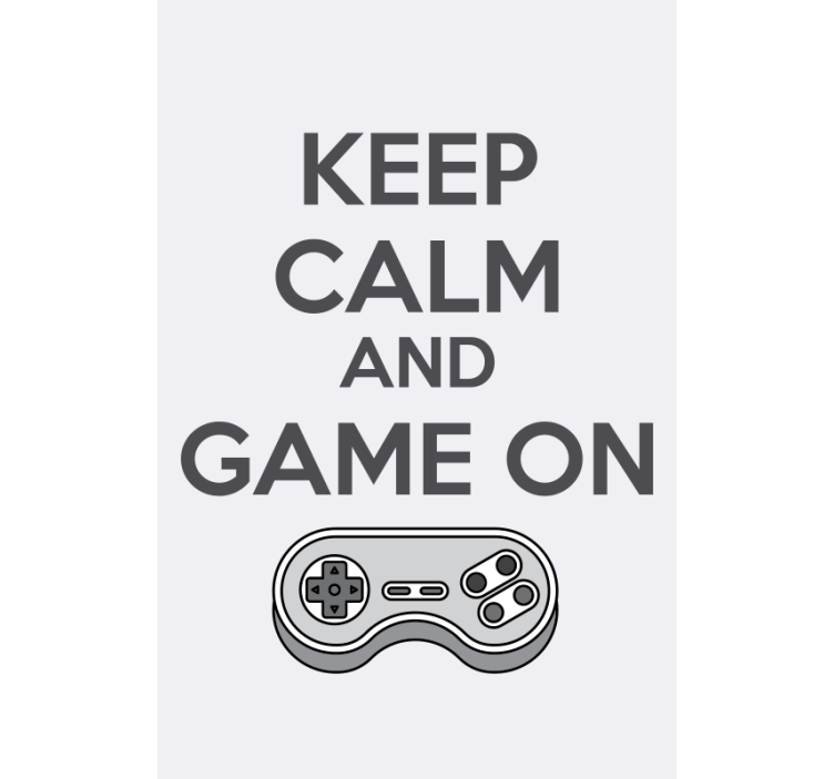 Keep calm and game on gamer roller blind - TenStickers