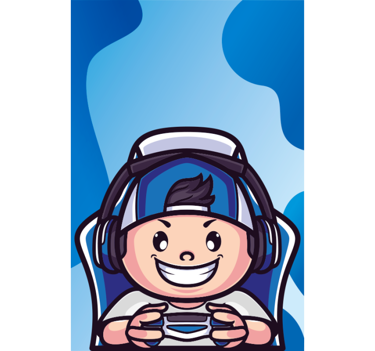 Cheerful Character  gamer roller blind - TenStickers