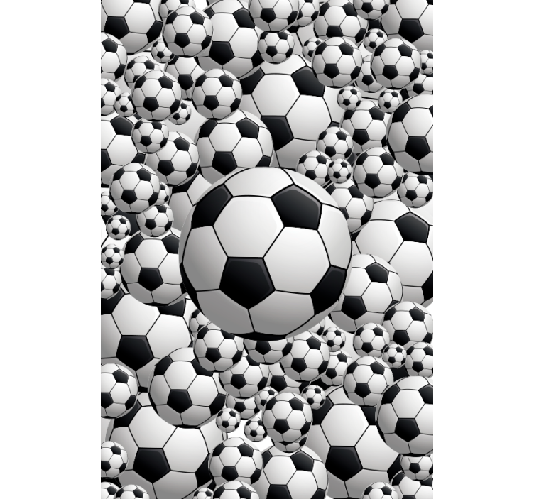 Scoring white football balls kids roller blind - TenStickers