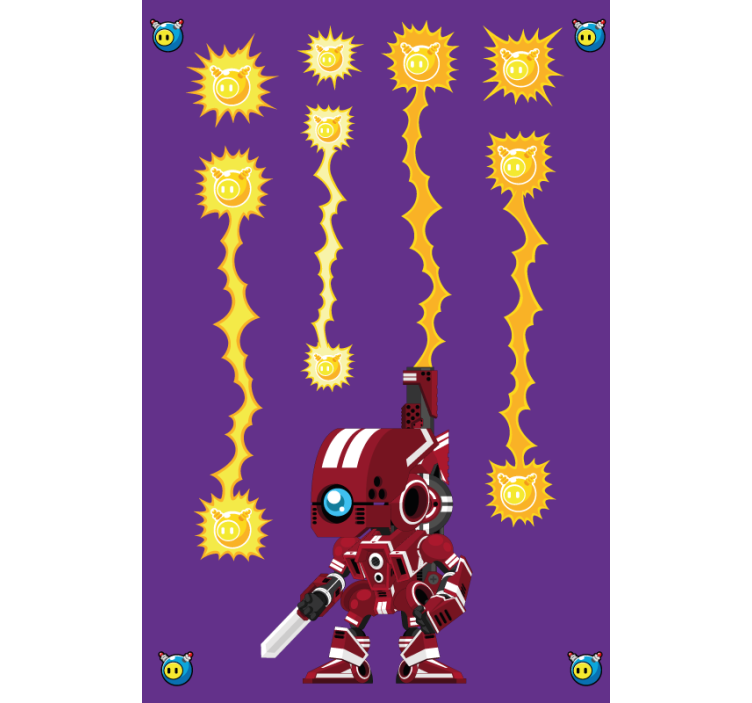 Robotic Energy Combat gamer roller blind - TenStickers