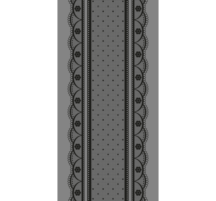 Lace Pattern Detail elegant grey kitchen blind - TenStickers