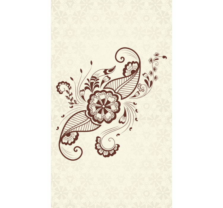 Intricate floral motif floral roller blind - TenStickers