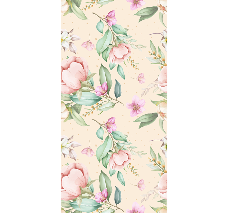 Floral roller blind original floral design Balcony blind - TenStickers