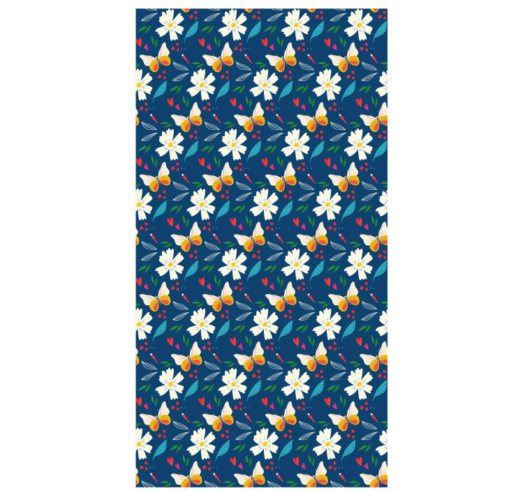 Floral Pattern Design blind flowers and plants - TenStickers