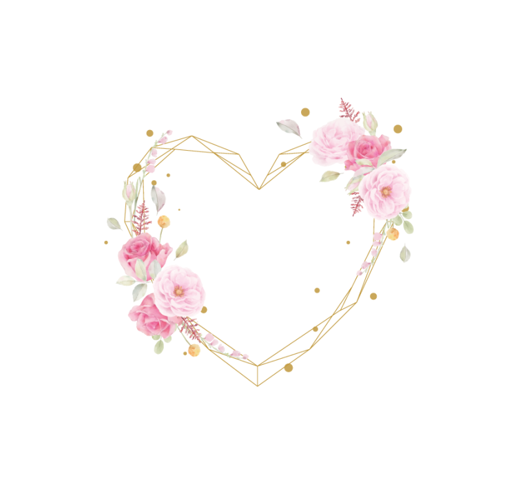 Heart arrangement floral roller blind - TenStickers