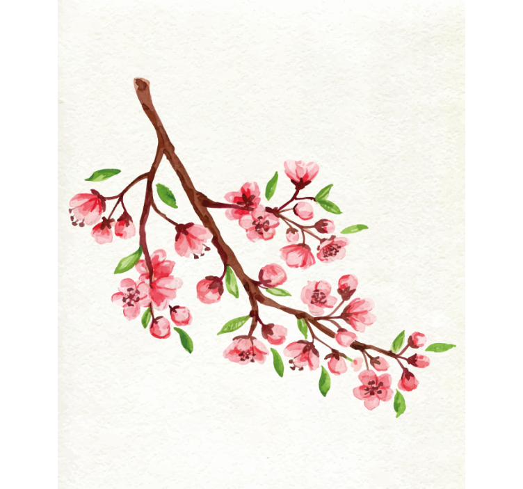 Cherry Blossom Branch blind flowers and plants - TenStickers