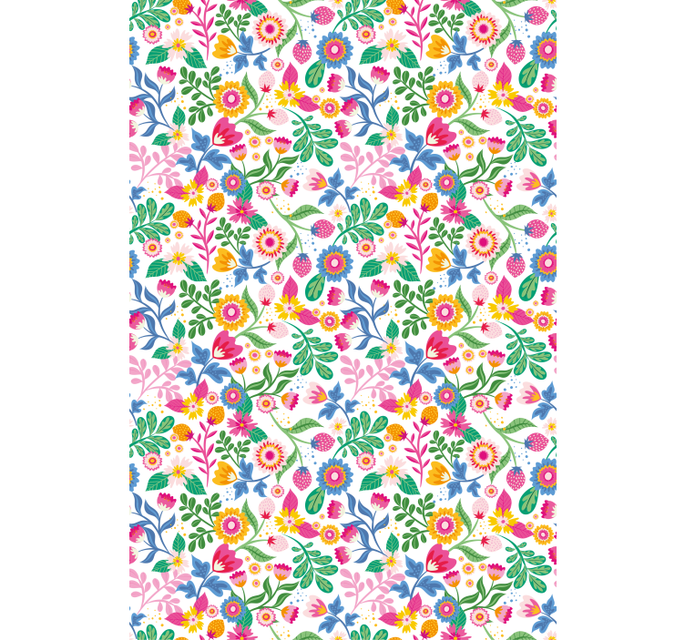 Vibrant Botanical Motif blind flowers and plants - TenStickers