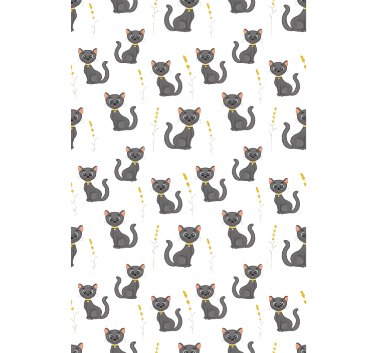 Black Cats Pattern animals blind - TenStickers